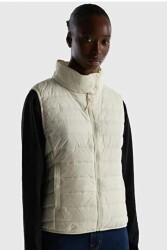 United Colors Of Benetton Kadın Yelek Mont 2TWDDJ003-R Beyaz