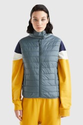United Colors Of Benetton Kadın Yelek Mont 2TWDDJ003-R Gri