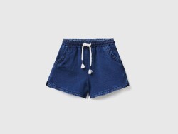 Unıted Colors Of Benetton Kız Bebek Denim Şort 4BAYG900R MAVİ