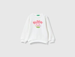 Unıted Colors Of Benetton Kız Bebek Sweatshirt 3J68G10E3 Beyaz
