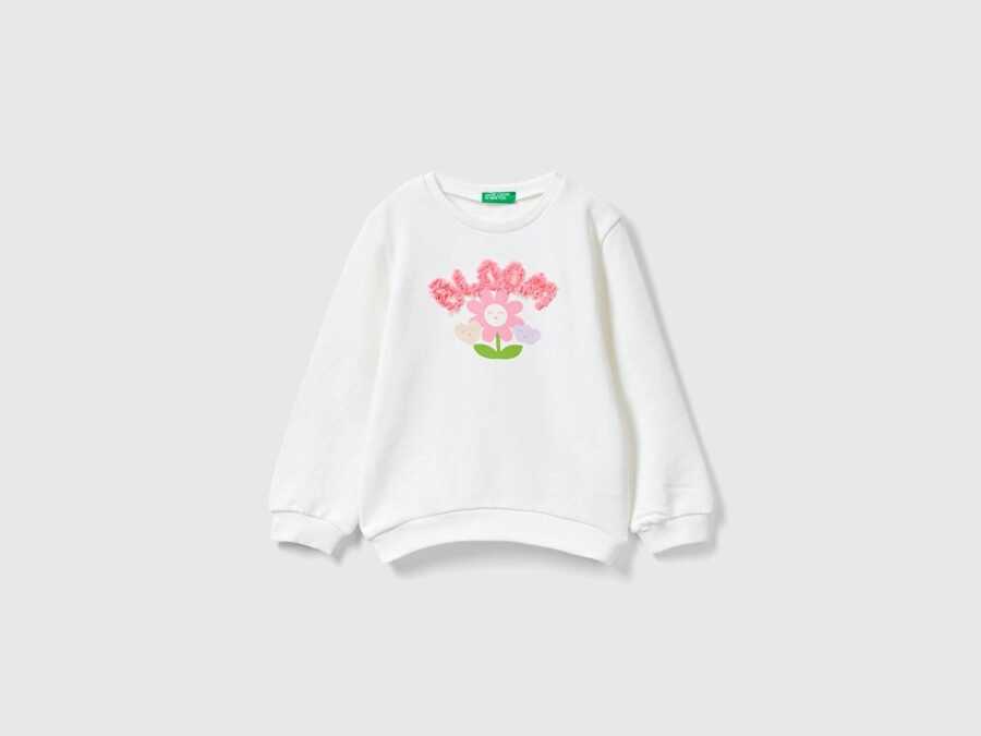 Unıted Colors Of Benetton Kız Bebek Sweatshirt 3J68G10E3 - United Colors Of Benetton 1---0