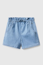 Unıted Colors Of Benetton Kız Bebek Denim Şort 4XA2G900Q AÇIK MAVİ