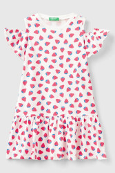 Unıted Colors Of Benetton Kız Bebek Elbise 3M39GV00U Beyaz