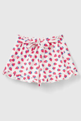 Unıted Colors Of Benetton Kız Bebek Şort 3M39G901D Beyaz