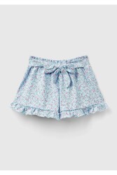 Unıted Colors Of Benetton Kız Bebek Şort 3M39G901D MAVİ