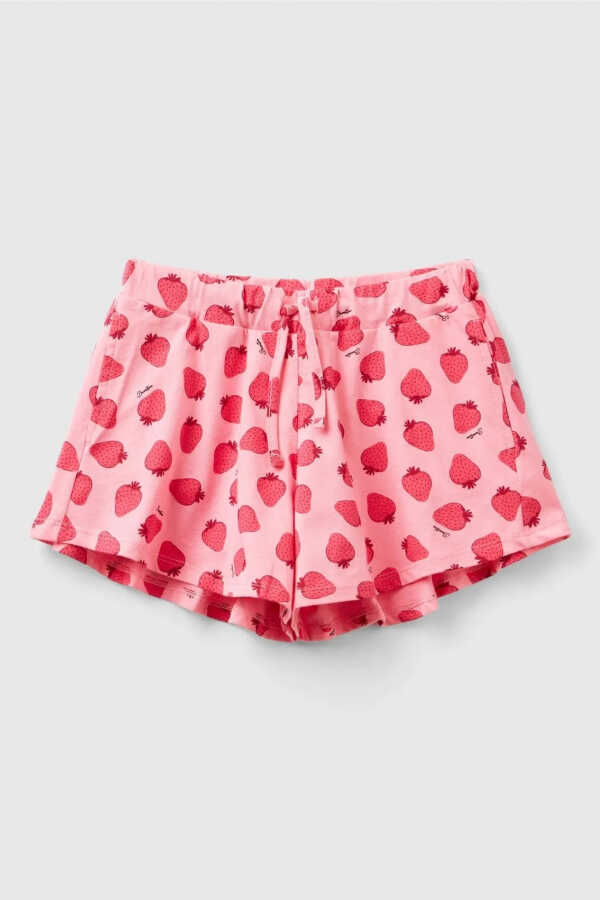Unıted Colors Of Benetton Kız Çocuk Desenli Şort 3M39C902M - United Colors Of Benetton 1---0