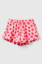 Unıted Colors Of Benetton Kız Çocuk Desenli Şort 3M39C902M PEMBE