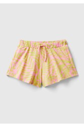 Unıted Colors Of Benetton Kız Çocuk Desenli Şort 3M39C902M AÇIK PEMBE