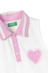 United Colors Of Benetton Kız Çocuk Elbise BNT-G21276 Beyaz