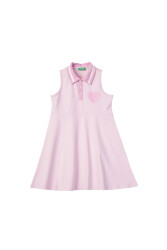 United Colors Of Benetton Kız Çocuk Elbise BNT-G21276 PEMBE