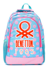 Unıted Colors Of Benetton Kız Çocuk Okul Çantası 13014 Pembe-Turkuaz