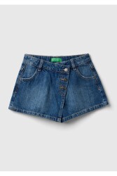 Unıted Colors Of Benetton Kız Çocuk Şort 4DW2C9030 MAVİ