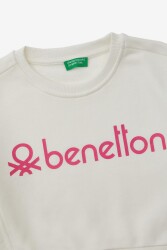 United Colors Of Benetton Kız Çocuk Sweatshirt BNT-G20833 Beyaz