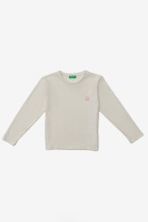 United Colors Of Benetton Kız Çocuk Sweatshirt BNT-G20845 Ekru