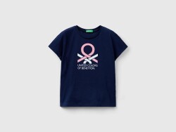 Unıted Colors Of Benetton Kız Çocuk Tshirt 3I1XC10H8 LACİVERT