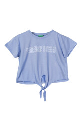 United Colors Of Benetton Kız Çocuk Tshirt BNT-G21284 MAVİ