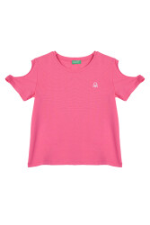 United Colors Of Benetton Kız Çocuk Tshirt BNT-G21303 FUŞYA