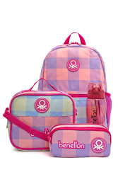 United Colors Of Benetton Okul Çanta Seti 12977818218 Mor-Pembe