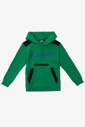 United Colors of Benetton Unisex Kapüşonlu Sweatshirt BNT-B20882 YEŞİL