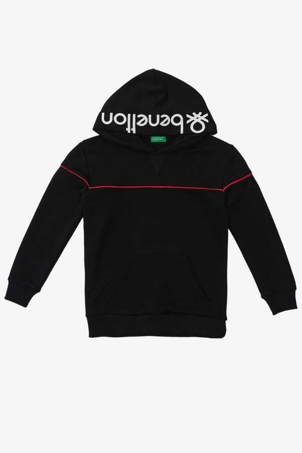 United Colors of Benetton Unisex Kapüşonlu Sweatshirt BNT-B20906 - United Colors Of Benetton 4---0