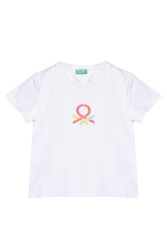 United Colors Of BenettonKız Çocuk Tshirt BNT-G21242 Beyaz