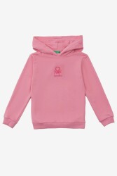 United Colors of Bennetton Çocuk Kapüşonlu Sweatshirt BNT-G20823 PEMBE