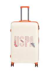U.S. Polo. Assn. Unisex Büyük Boy Valiz PLVLZ24060A Beyaz
