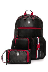 U.S. Polo. Assn. Unisex Okul Çanta Seti PLSET2404041 Siyah