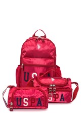 U.S. Polo. Assn. Unisex Okul Çanta Seti PLSET242585960 KIRMIZI